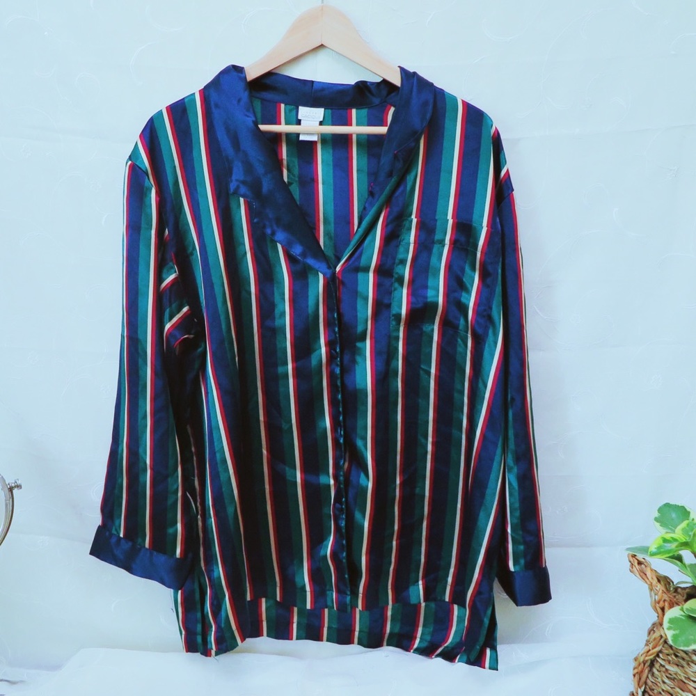VINTAGE  Silky Lingerie Buttondown Shirt